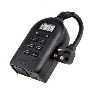 NEW [Sealed] 24-Hour Digital Timer Power Strip with Display | 2 Grounded Outlets